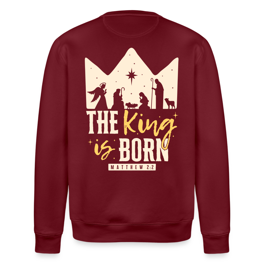 Christmas Unisex Organic Sweatshirt - burgundy