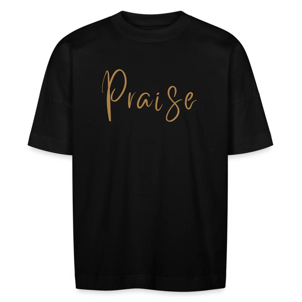 Praise unisex oversize organic T-shirt - black