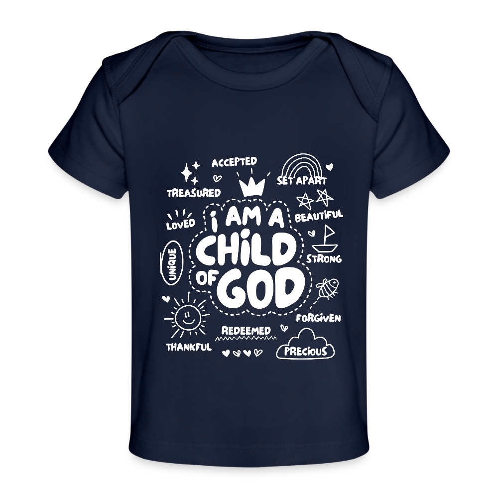 Child of God Organic Baby T-Shirt - dark navy