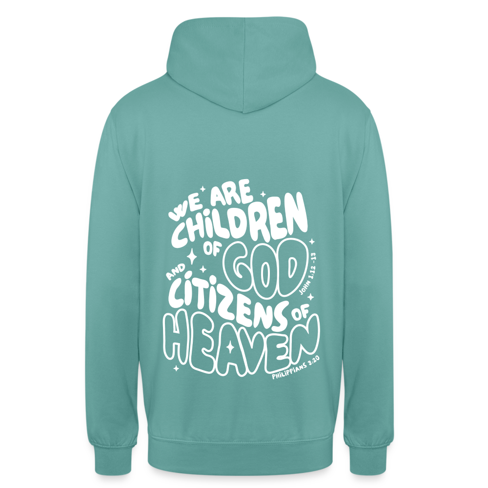 Children of God Unisex Hoodie - pastel turquoise