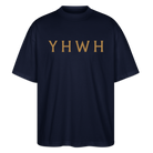 YHWH Oversized Unisex Organic T-shirt - navy