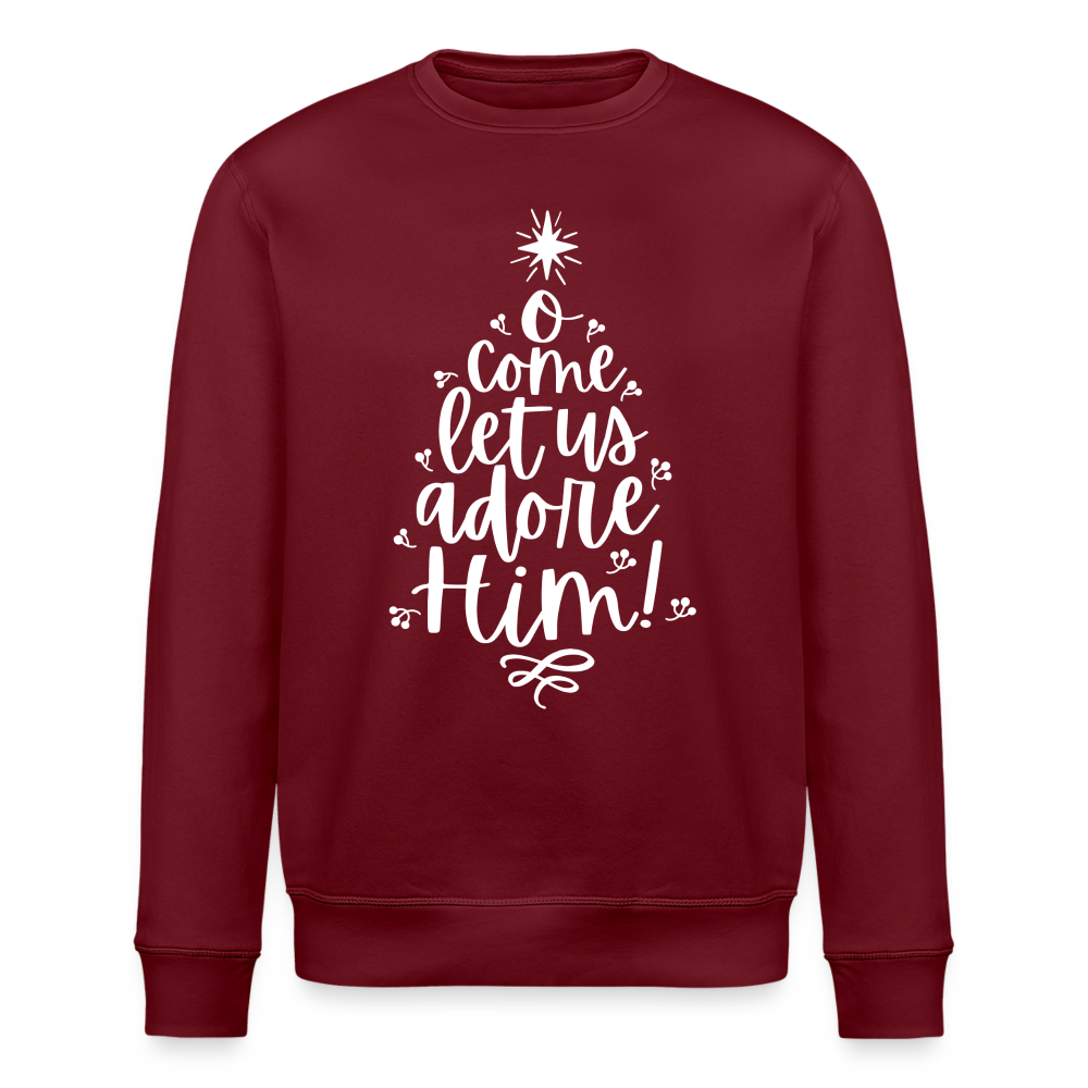 Christmas Unisex Organic Sweatshirt - burgundy