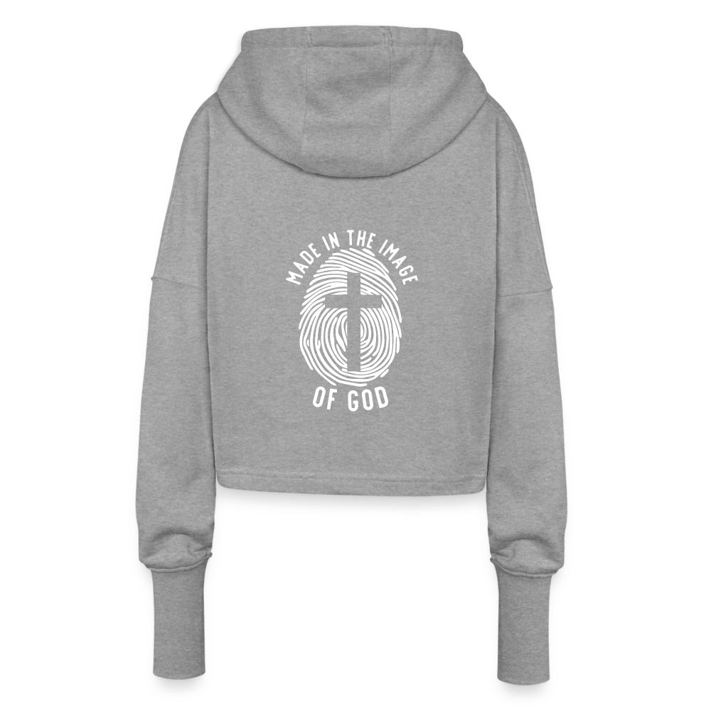 Image of God Cropped Women’s Hoodie - heather grey