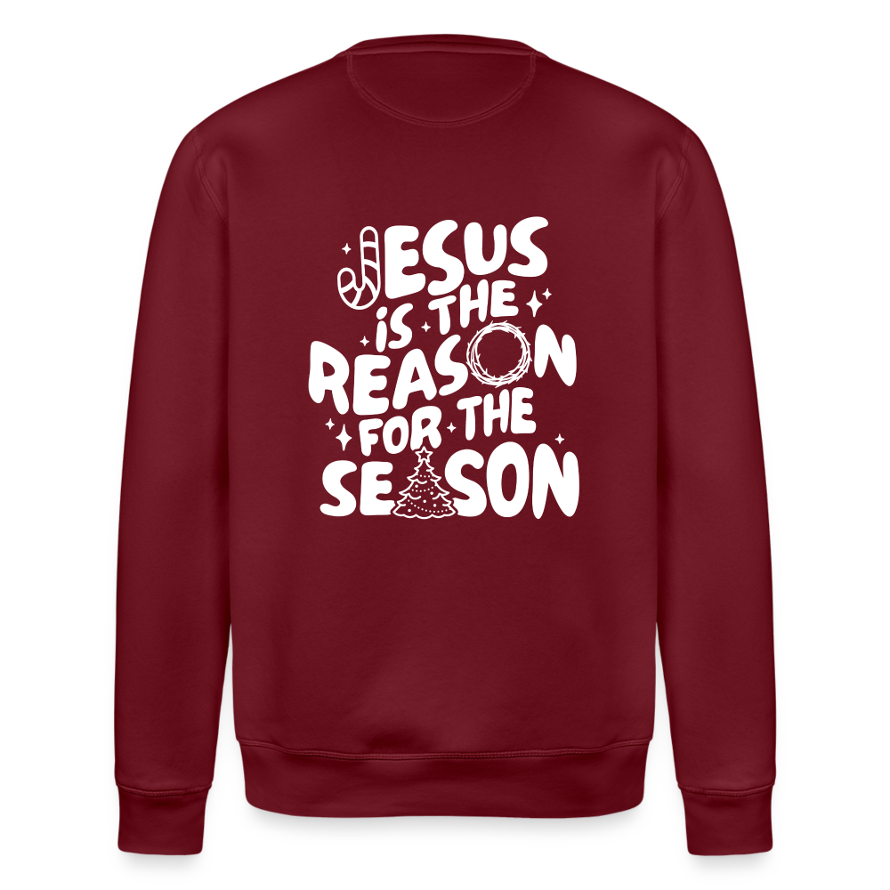 Christmas Unisex Organic Sweatshirt - burgundy