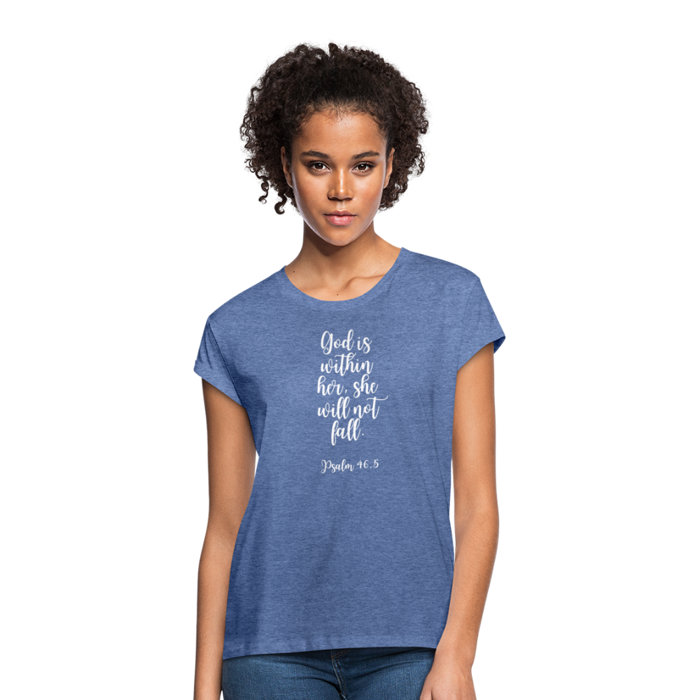 She will not fall Women’s Oversize T-Shirt - heather denim