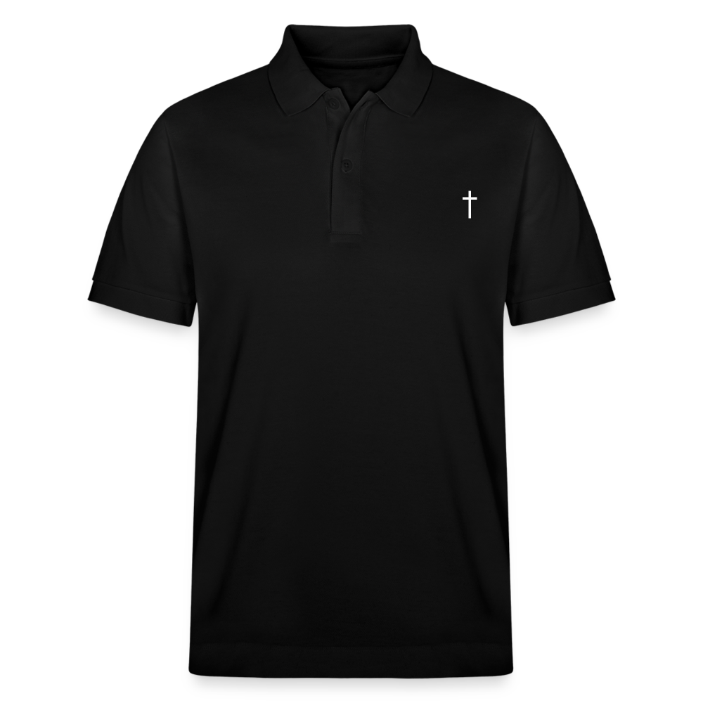 Cross Organic Unisex Polo Shirt - black