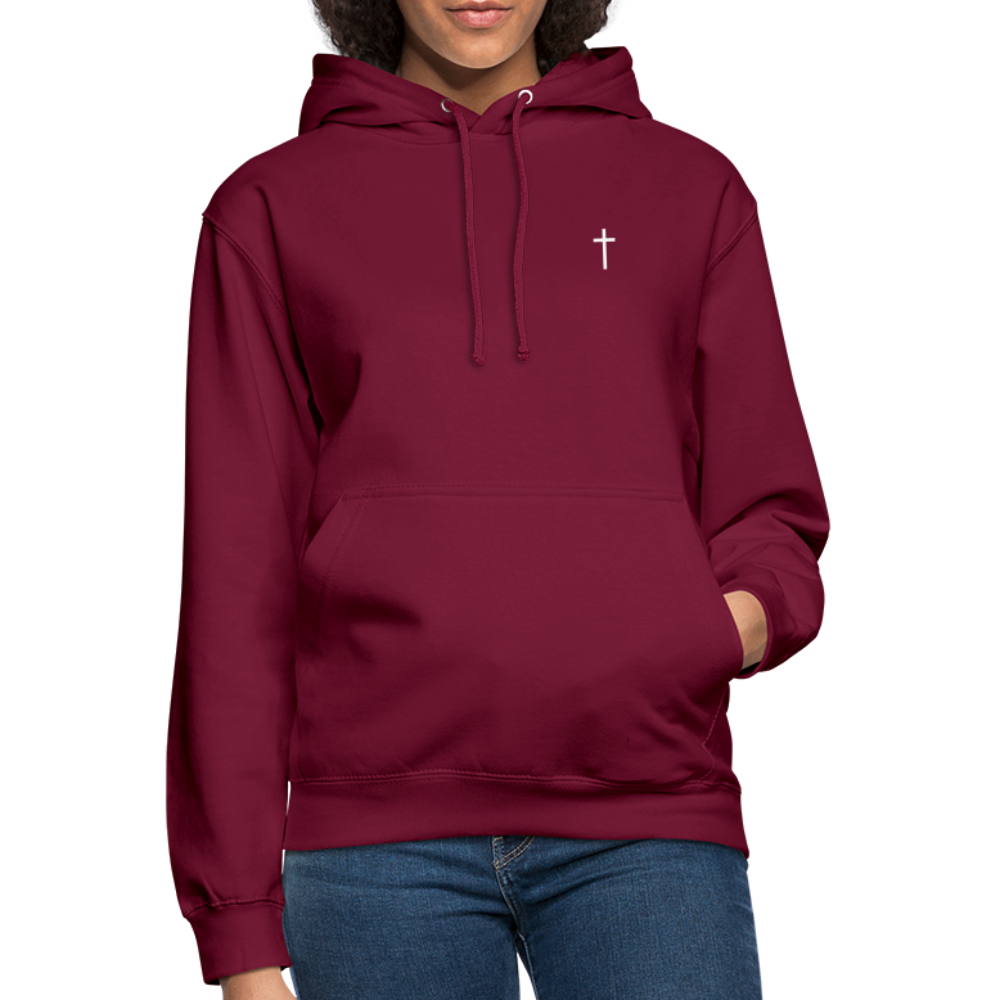 Cross Unisex Hoodie - bordeaux