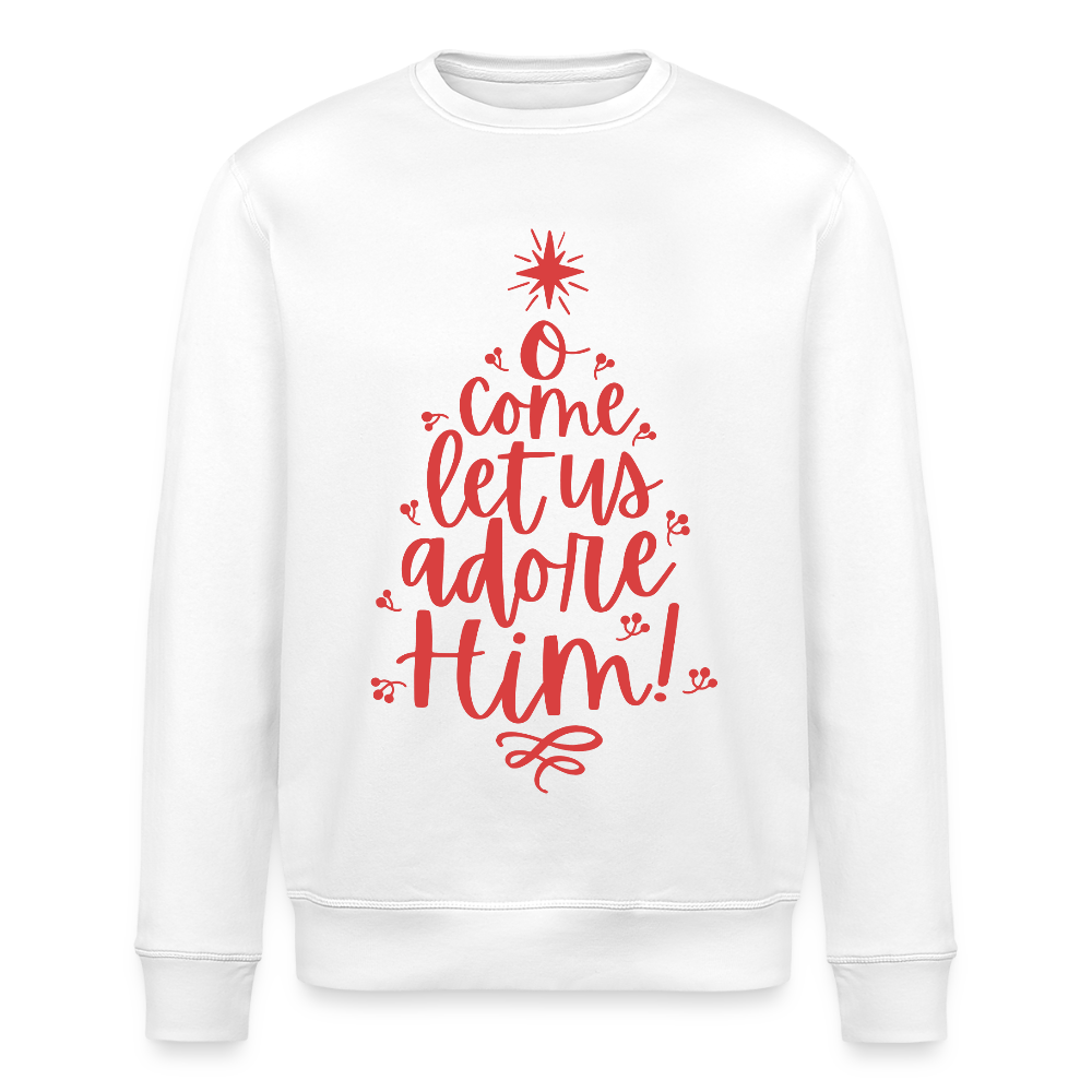 Christmas Unisex Organic Sweatshirt - white