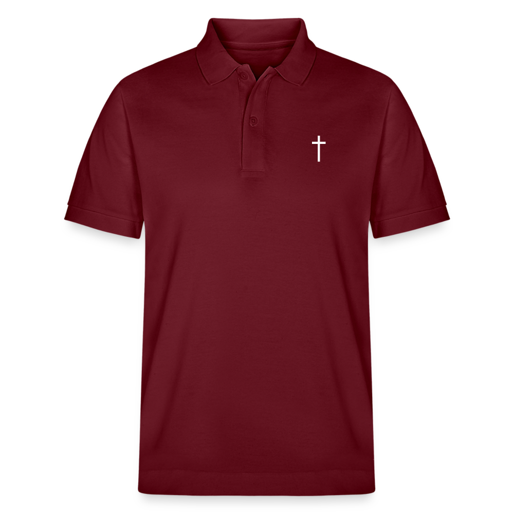 Cross Organic Unisex Polo Shirt - burgundy