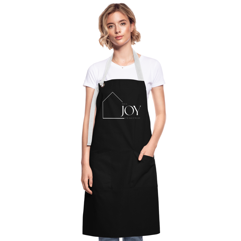 Joy in the house of the Lord Artisan Apron - black/white