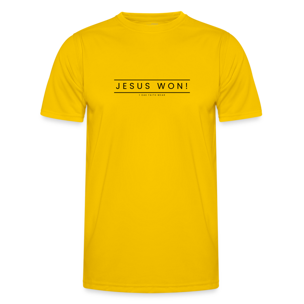 Jesus won! Men's Functional T-Shirt - egg yellow