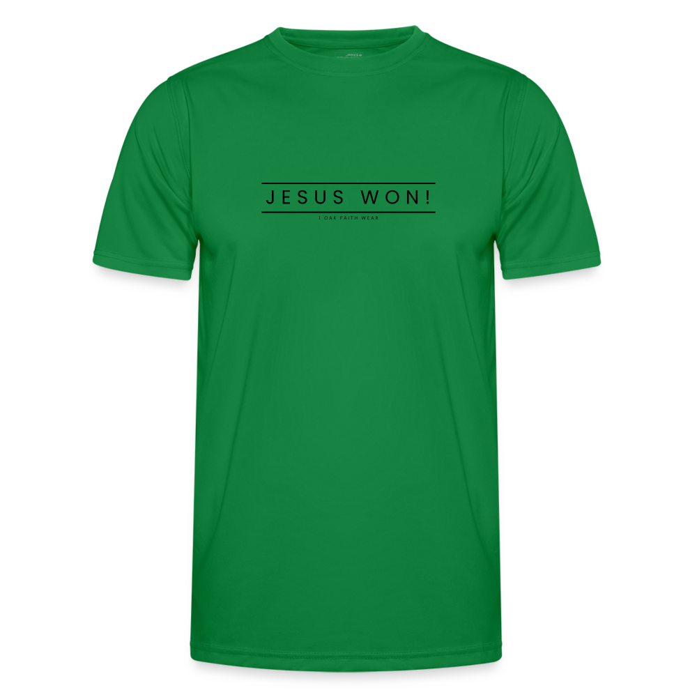 Jesus won! Men's Functional T-Shirt - kelly green