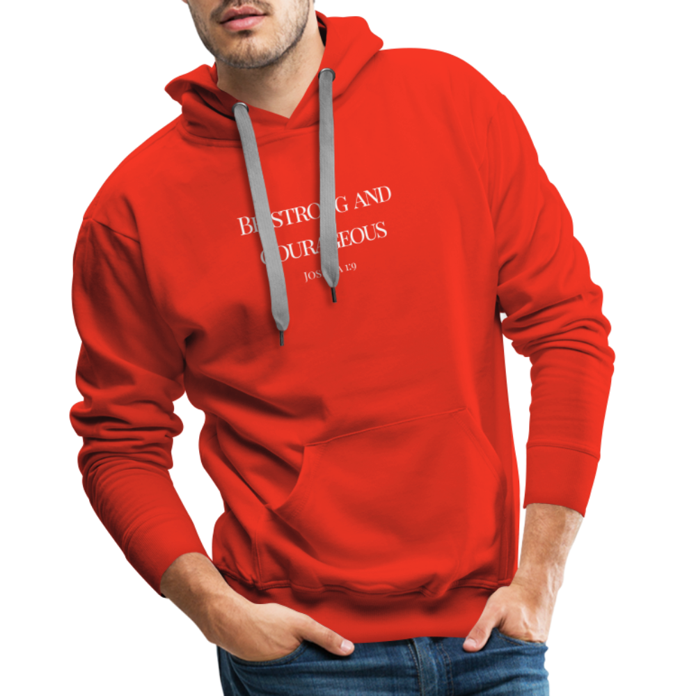 STRONG & COURAGEOUS Men’s Premium Hoodie - red