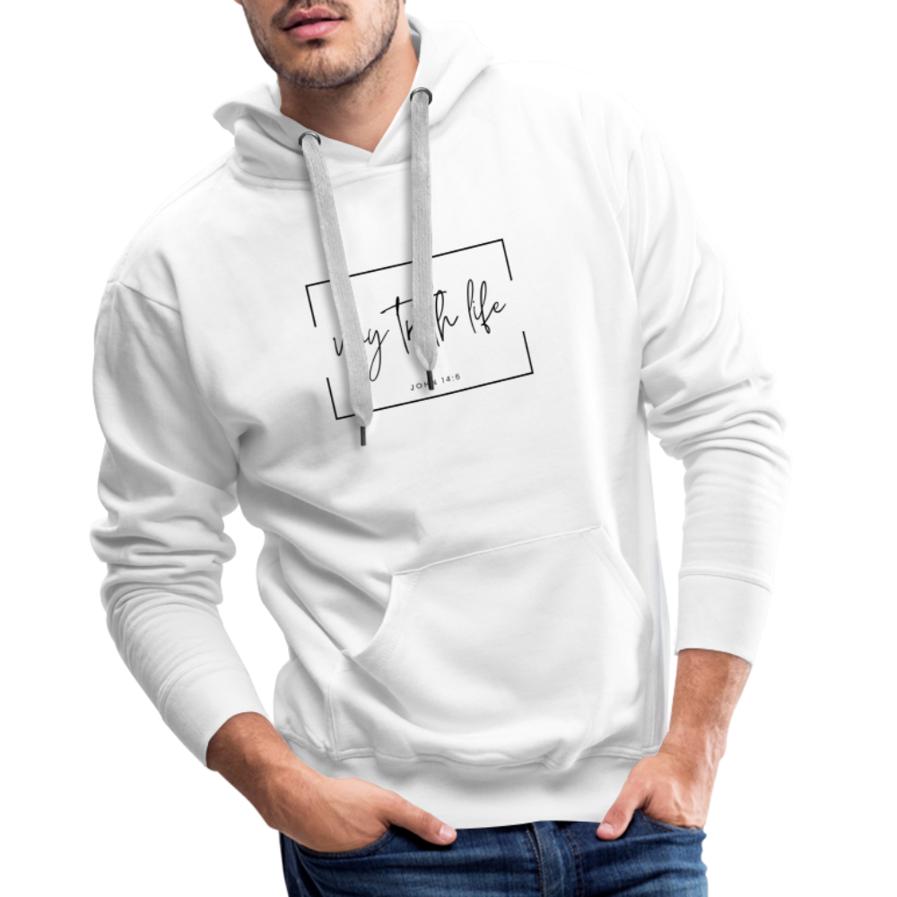 Way Truth Life Men’s Premium Hoodie - white