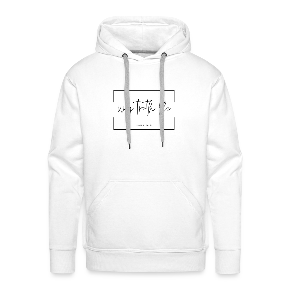 Way Truth Life Men’s Premium Hoodie - white