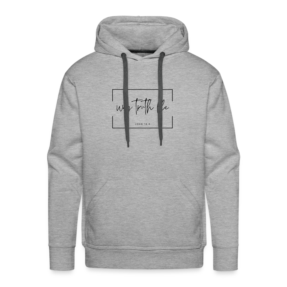 Way Truth Life Men’s Premium Hoodie - heather grey