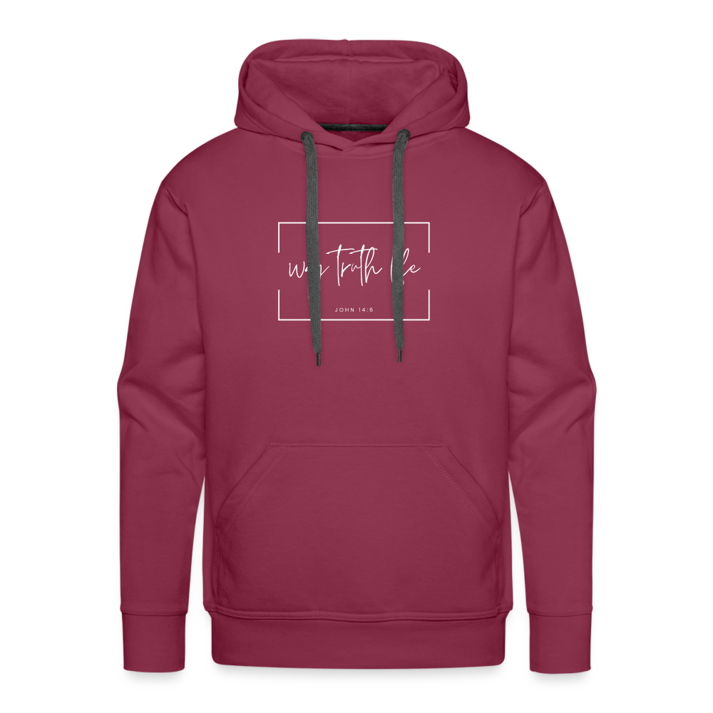 Way Truth Life Men’s Premium Hoodie - bordeaux