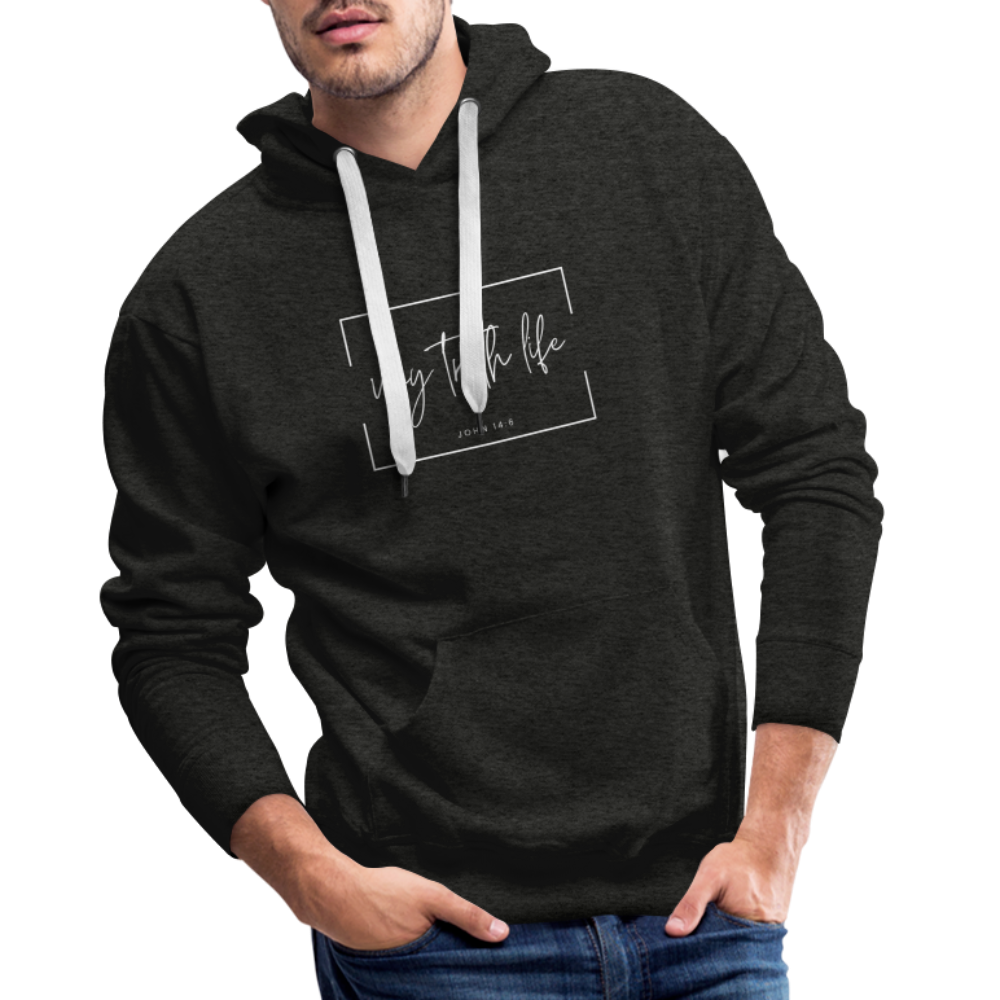 Way Truth Life Men’s Premium Hoodie - charcoal grey