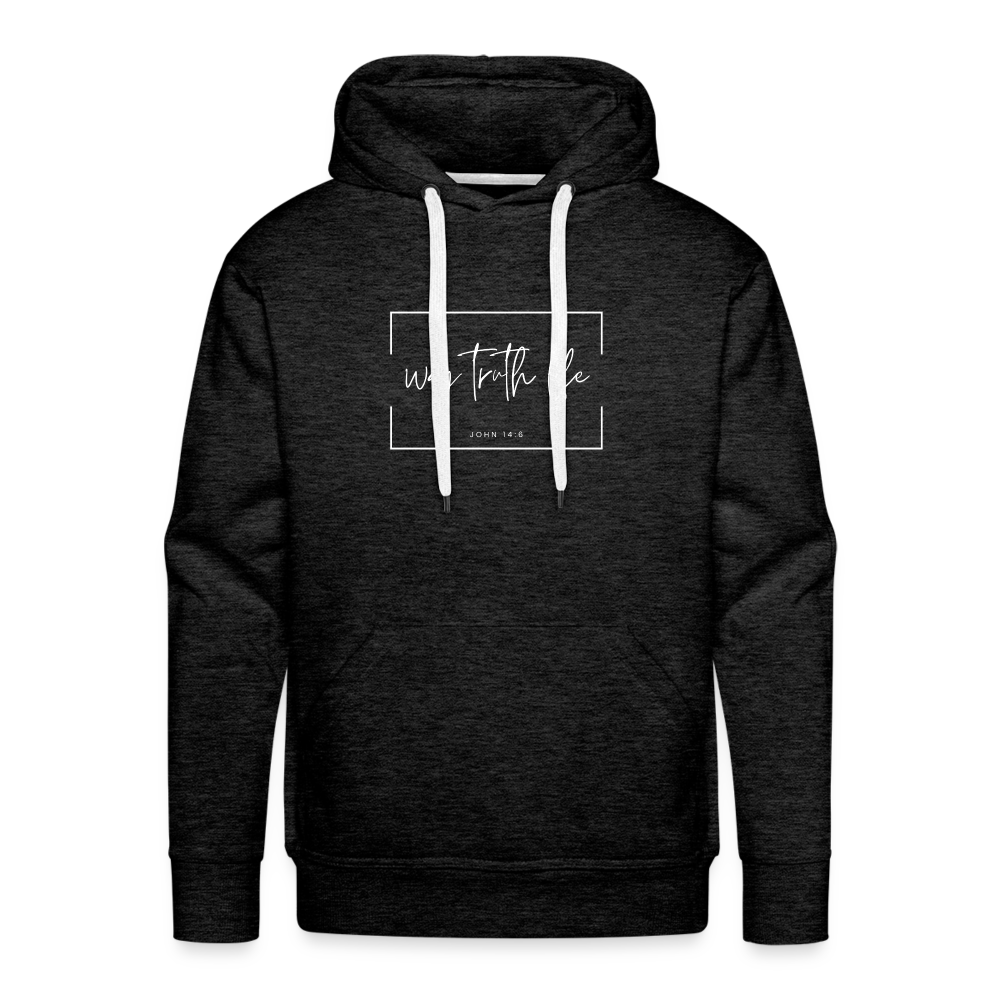 Way Truth Life Men’s Premium Hoodie - charcoal grey