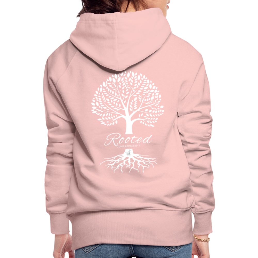 Rooted Women’s Premium Hoodie - crystal pink