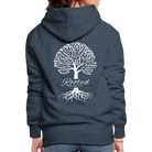 Rooted Women’s Premium Hoodie - heather denim