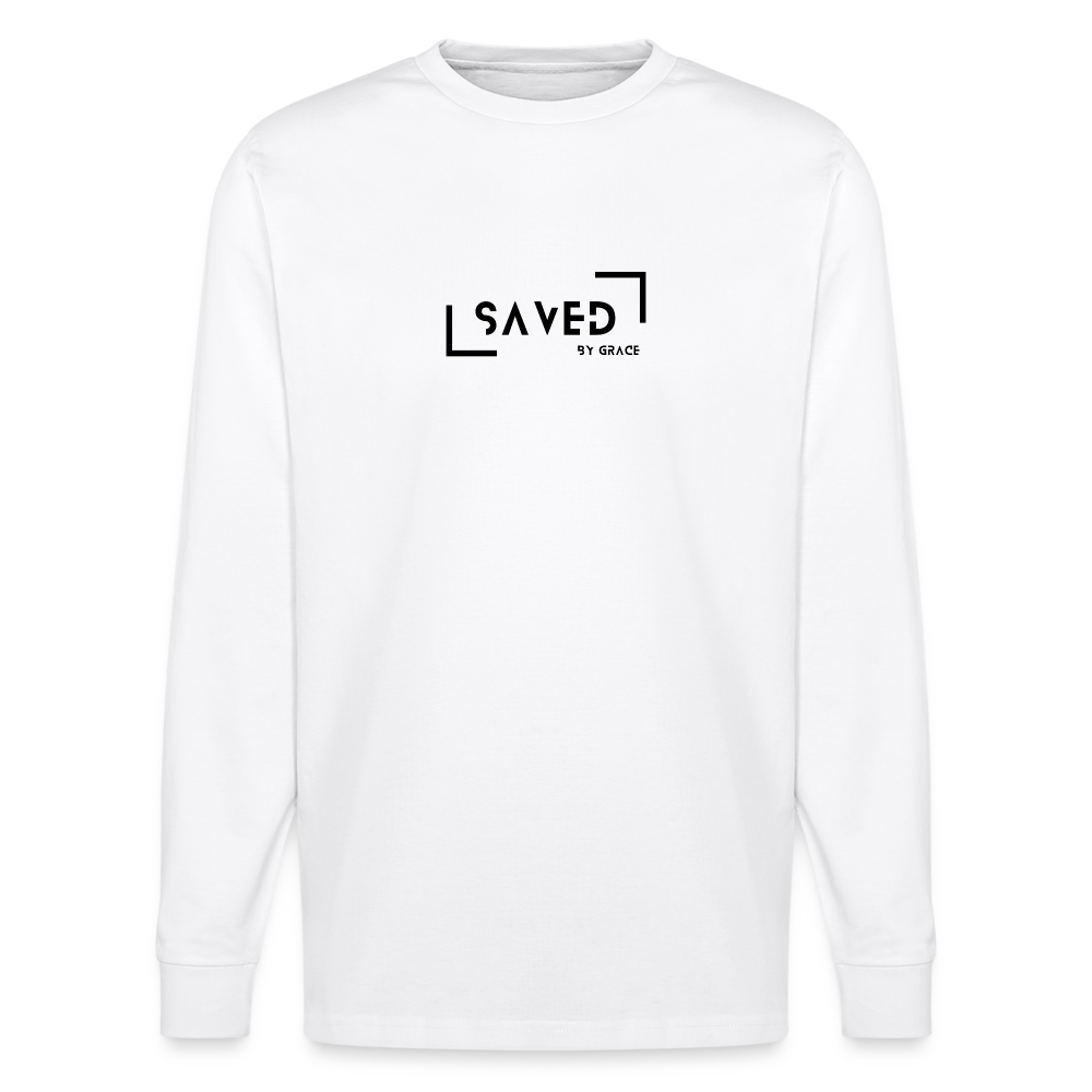 Saved Unisex Organic Longsleeve Shirt - white