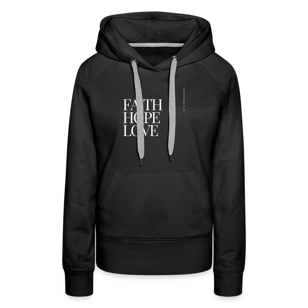 Faith Hope Love Women’s Premium Hoodie - black