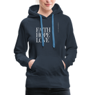 Faith Hope Love Women’s Premium Hoodie - navy