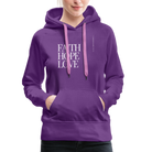 Faith Hope Love Women’s Premium Hoodie - purple