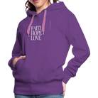 Faith Hope Love Women’s Premium Hoodie - purple