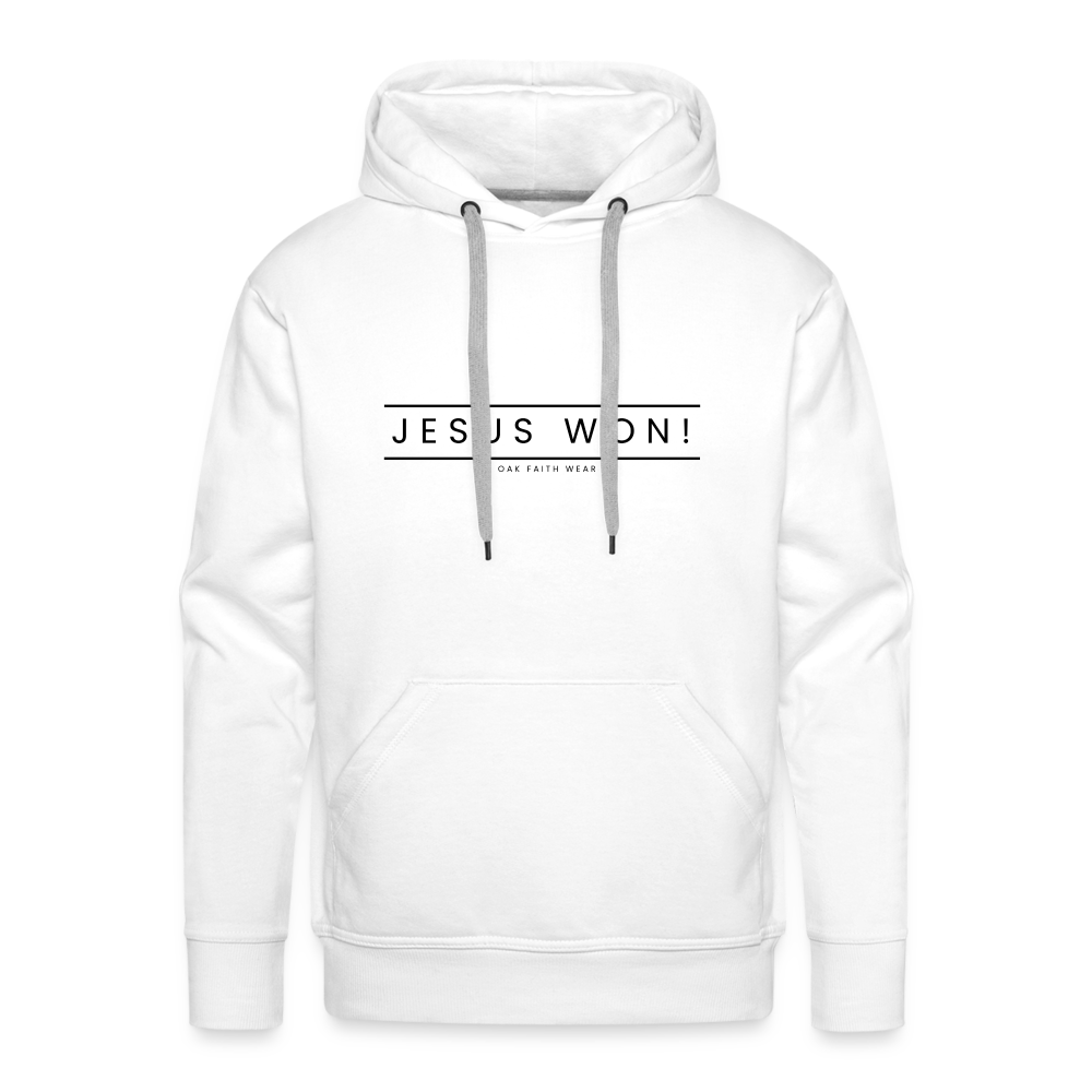 Jesus won! Men’s Premium Hoodie - white
