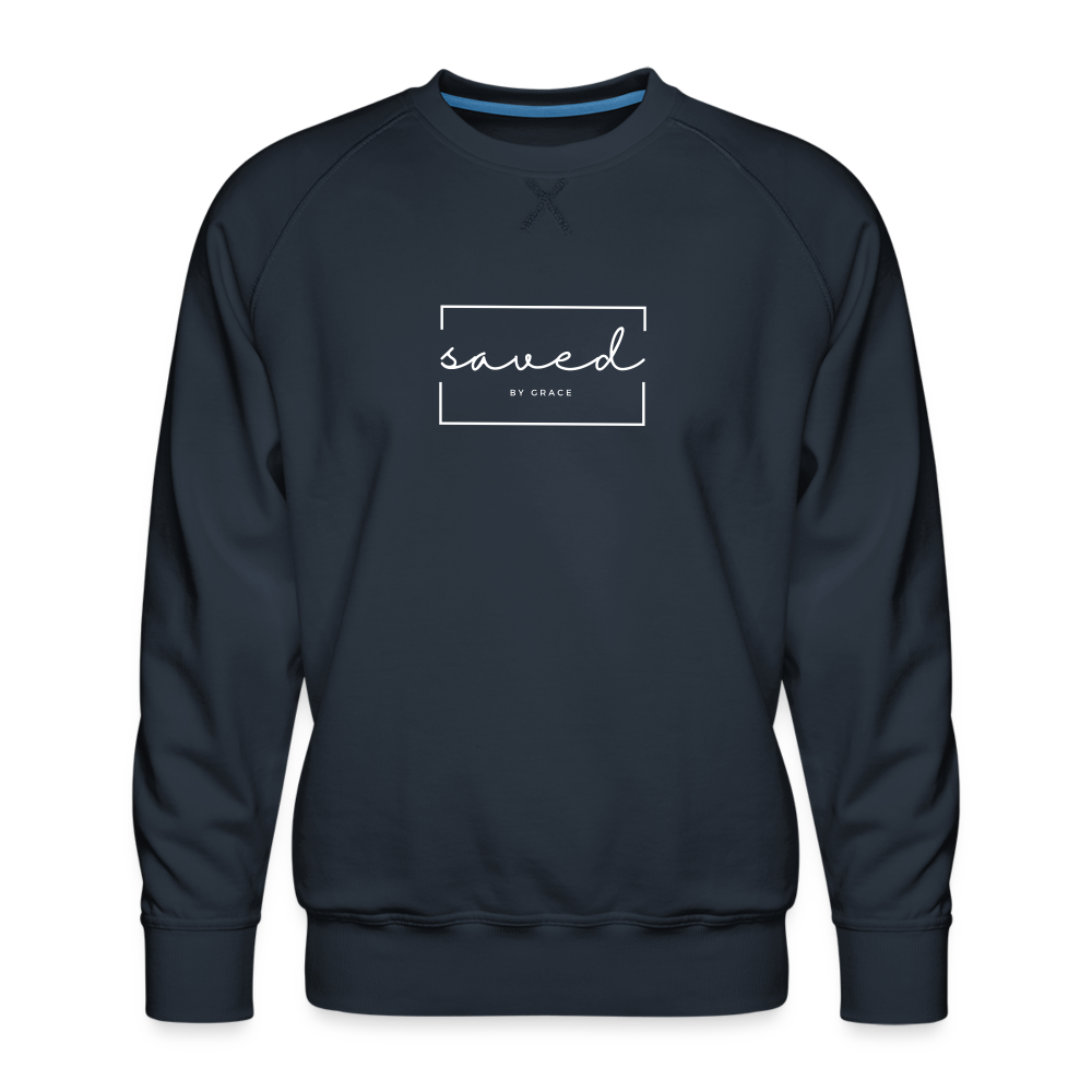 Saved by grace Men’s Premium Sweatshirt - navy