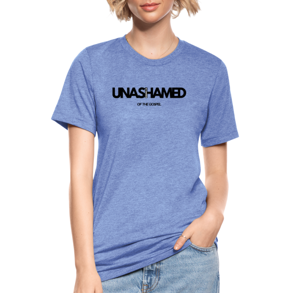 Unashamed unisex Tri-Blend T-Shirt - heather blue