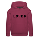 Loved Kids' Premium Hoodie (front print) - bordeaux