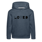 Loved Kids' Premium Hoodie (front print) - heather denim