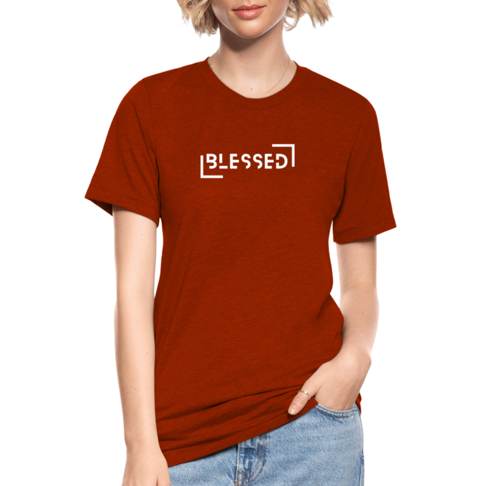 Blessed unisex Tri-Blend T-Shirt - heather brick