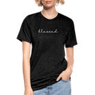 Blessed unisex Tri-Blend T-Shirt - heather black