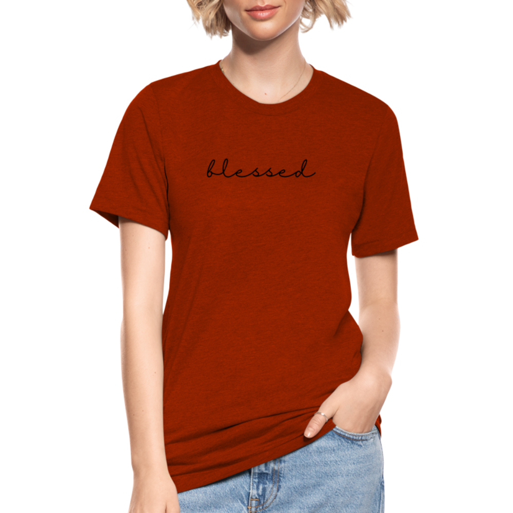 Blessed unisex Tri-Blend T-Shirt - heather brick