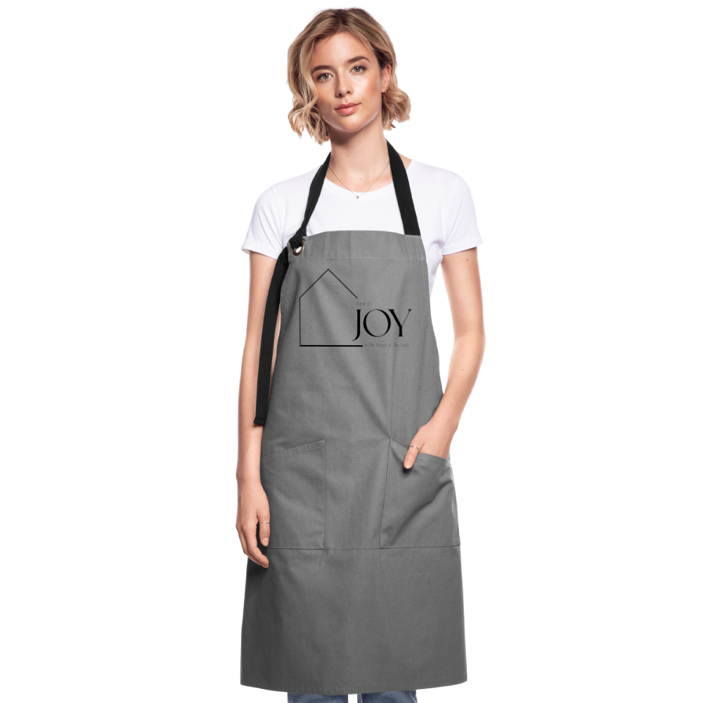 Joy in the house of the Lord Artisan Apron - grey/black