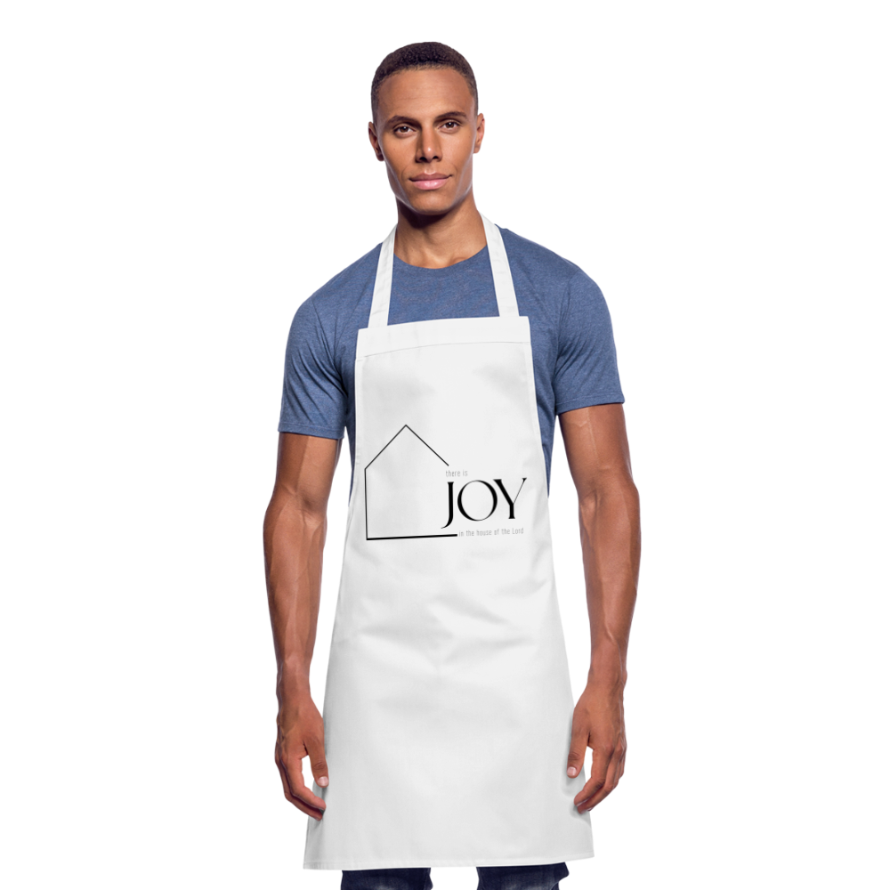 Joy in the house of the Lord Cooking Apron - white