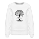 Rooted in Christ Women’s Premium Sweatshirt - white