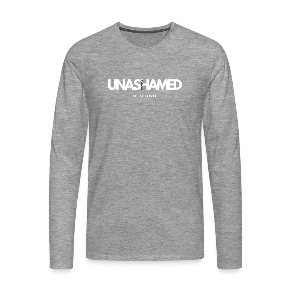 Unashamed Men's Premium Longsleeve Shirt - heather grey