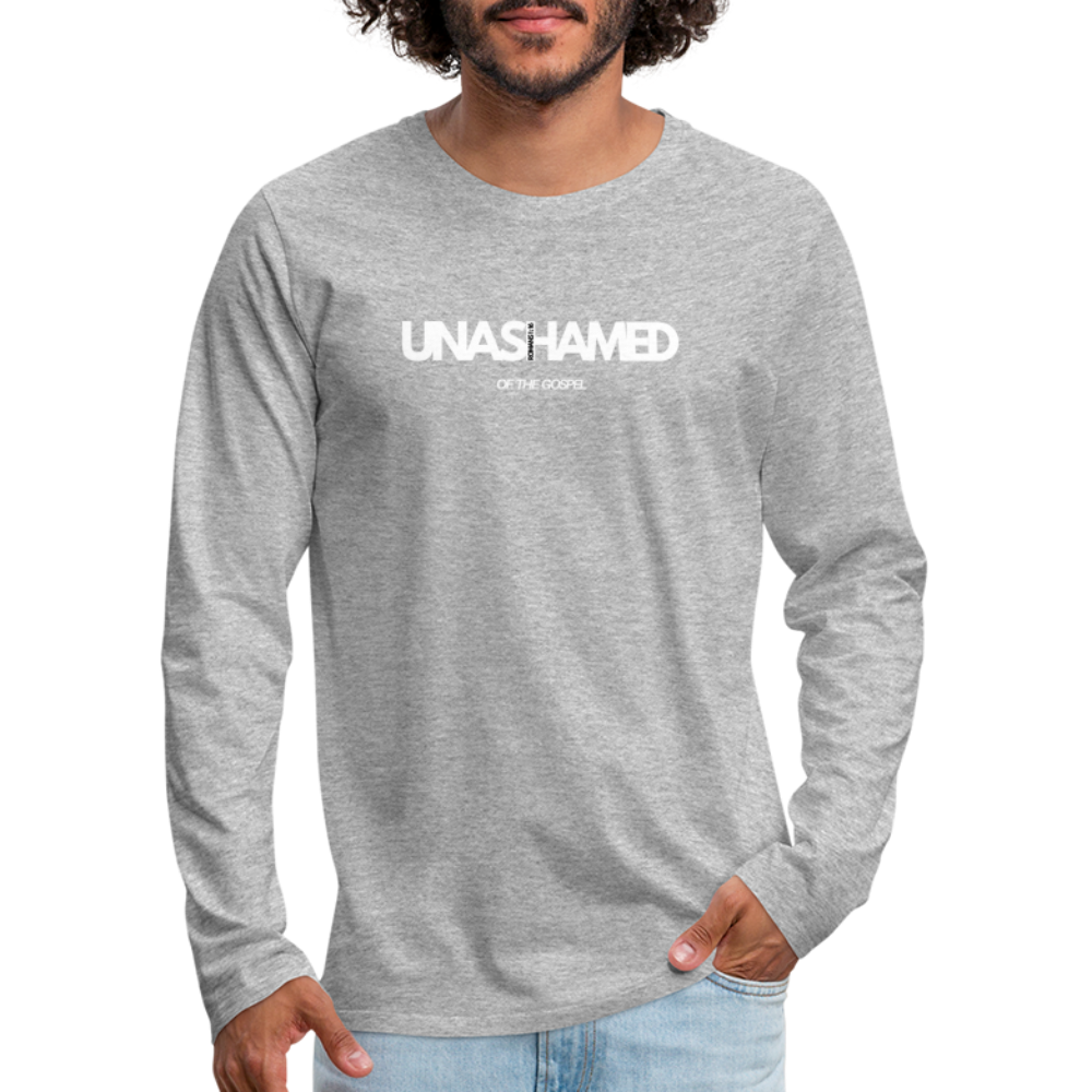 Unashamed Men's Premium Longsleeve Shirt - heather grey