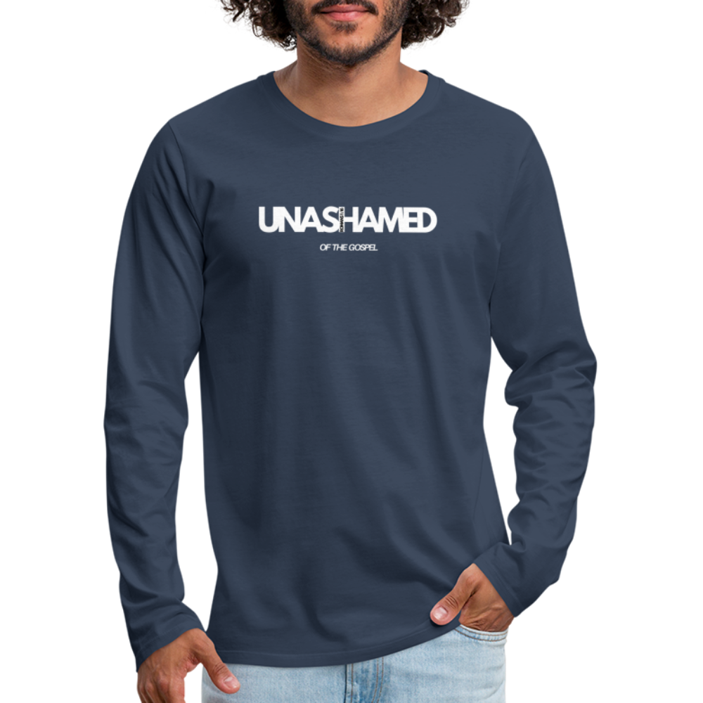 Unashamed Men's Premium Longsleeve Shirt - navy