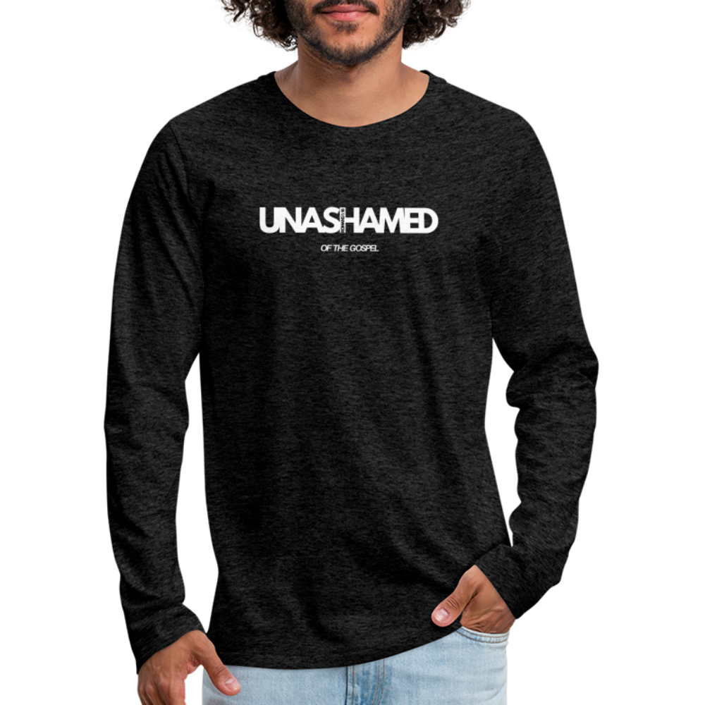 Unashamed Men's Premium Longsleeve Shirt - charcoal grey