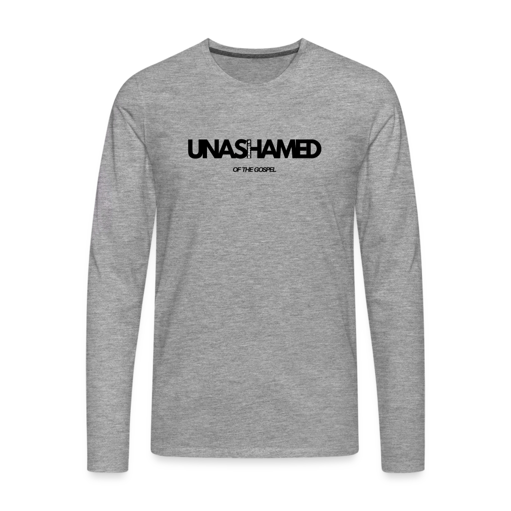 Unashamed Men's Premium Longsleeve Shirt - heather grey