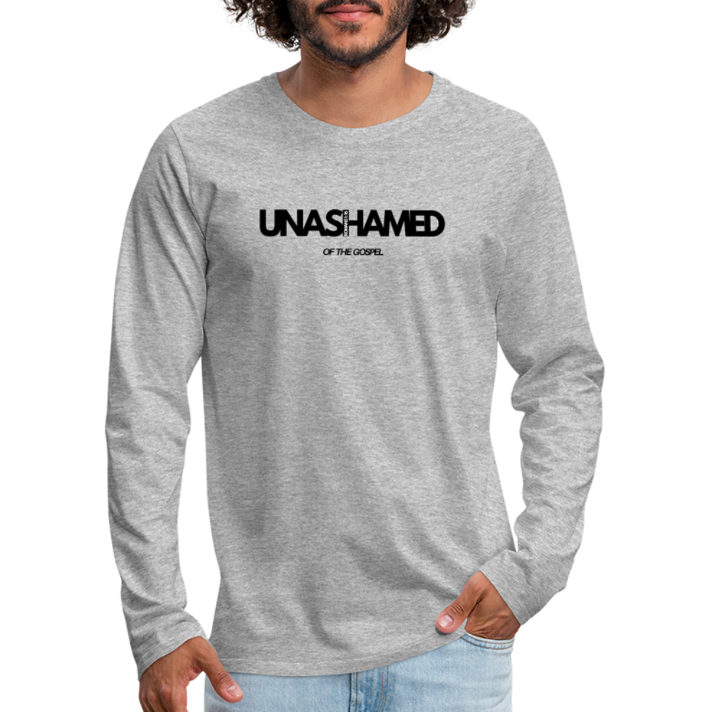 Unashamed Men's Premium Longsleeve Shirt - heather grey