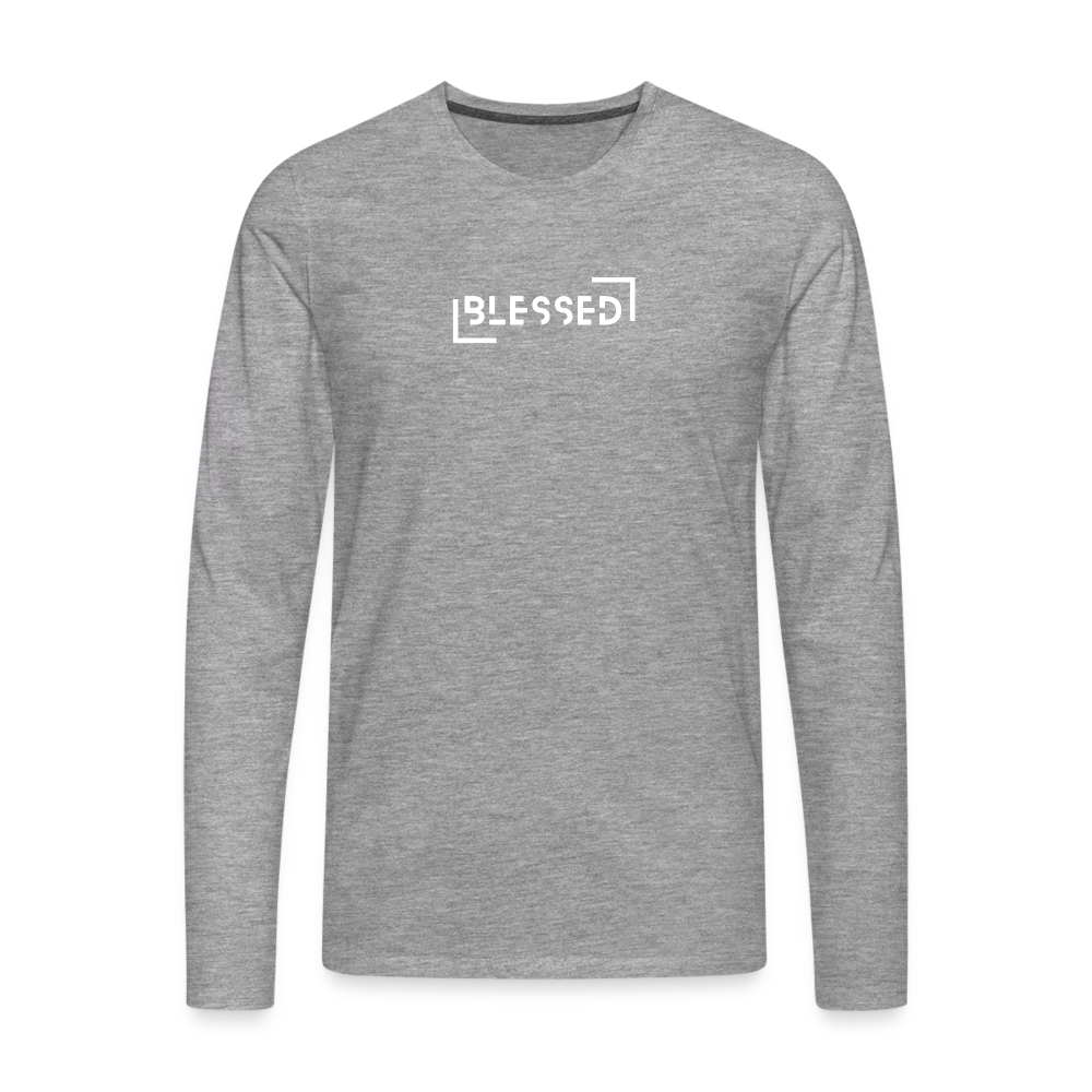 Blessed Men's Premium Longsleeve Shirt - heather grey