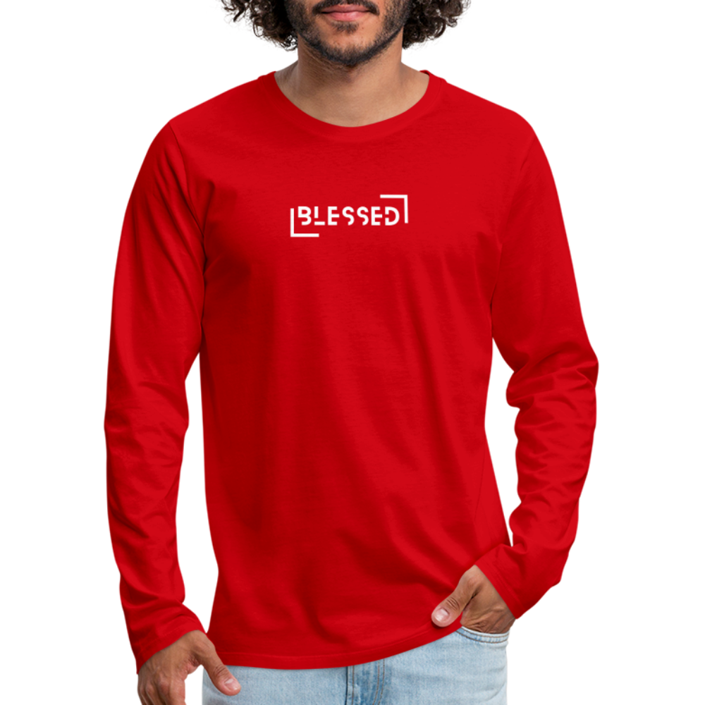 Blessed Men's Premium Longsleeve Shirt - red