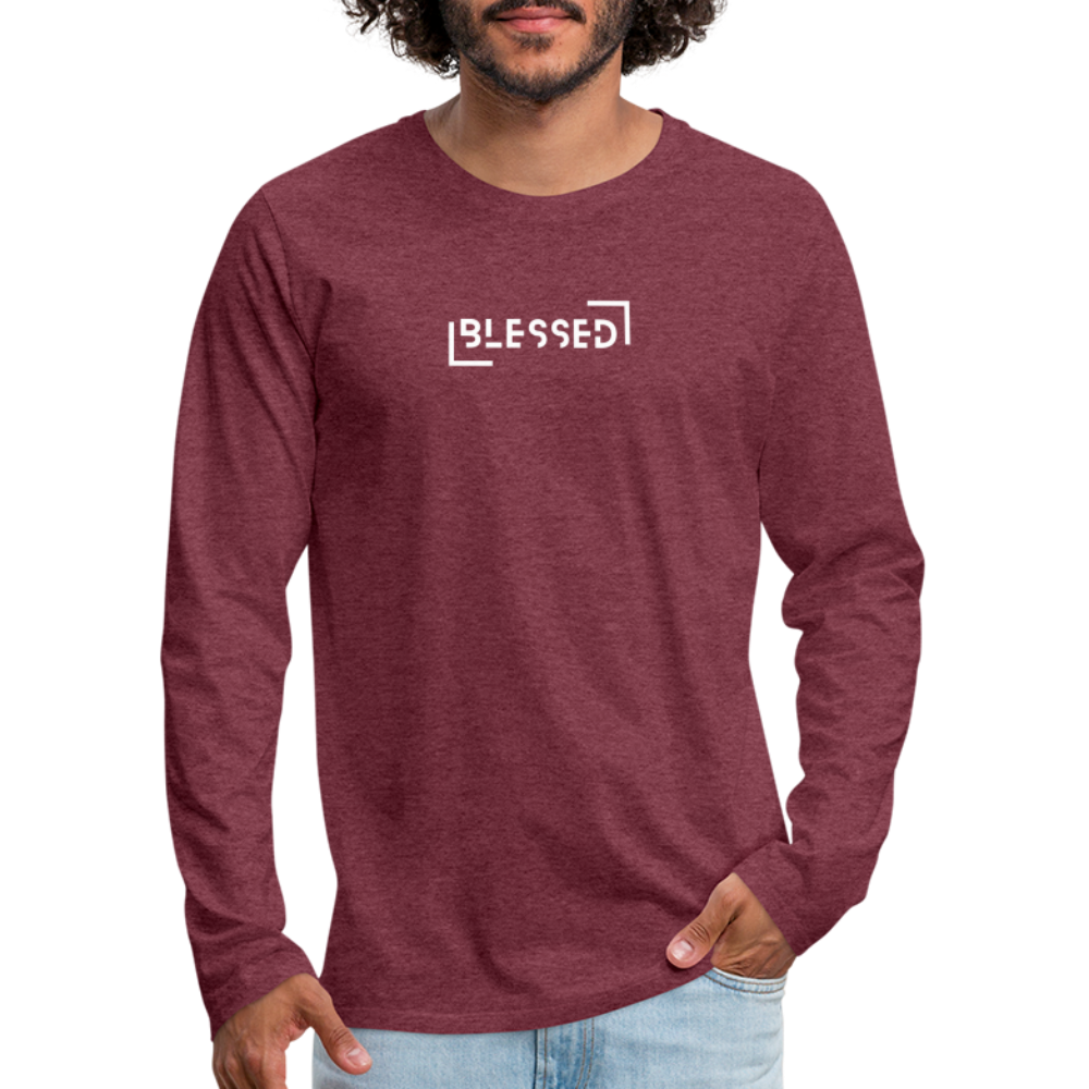 Blessed Men's Premium Longsleeve Shirt - heather burgundy